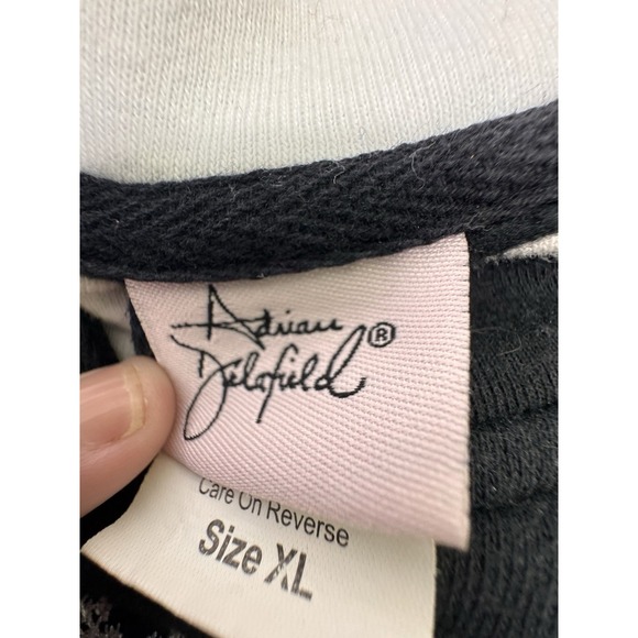 Vintage Adrienne Vittadini XL Sweat Shirt Collared Christmas Snowflake Cardinal - Picture 4 of 10